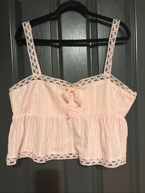 Altar'd State Blush Pink Lace-Trim Camisole